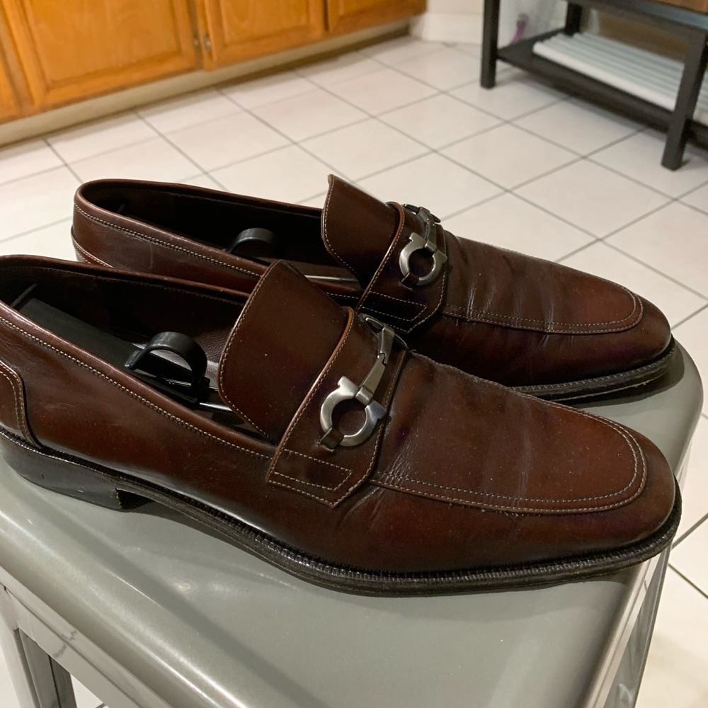 Ferragamo 10D Brown Loafers